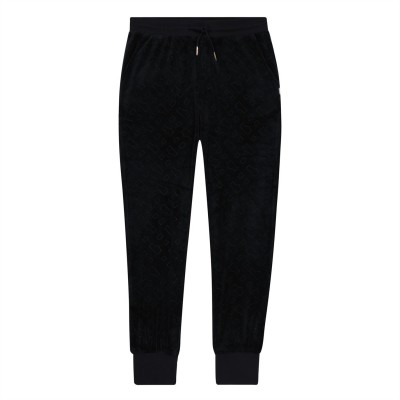 юношески,анцуг,детски,облекла,boss,velvet,monogram,jogging,bottoms,juniors,black,09b