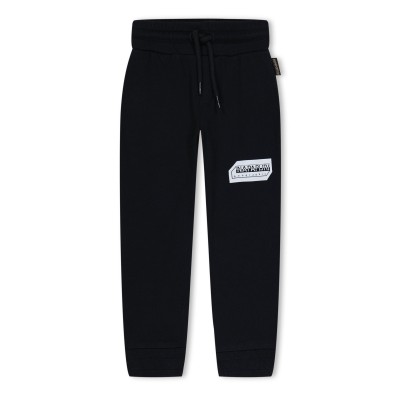 детски,анцуг,napapijri,unisex,kids,kitik,logo,closed,ankle,fleece,joggers,black,041