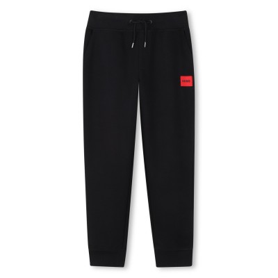 детски,3/4,панталони,hugo,hugo,logo,jogger,jn62,black,09b