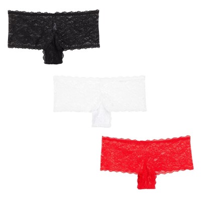 слипове,дамско,лятно,бельо,be,you,you,3,pack,lace,frenchie,briefs,black