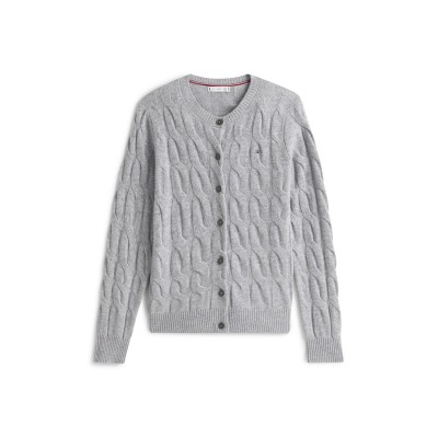 жилетка,дамски,плетени,дрехи,tommy,hilfiger,women's,cable,cardigan,mid,grey,heath