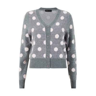 жилетка,дамски,плетени,дрехи,mela,london,mela,london,grey,buttoned,down,spot,cardigan,grey