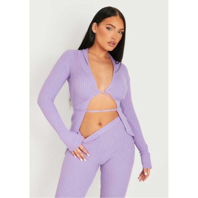 жилетка,дамски,плетени,дрехи,missy,empire,knitted,tie,cardigan,purple