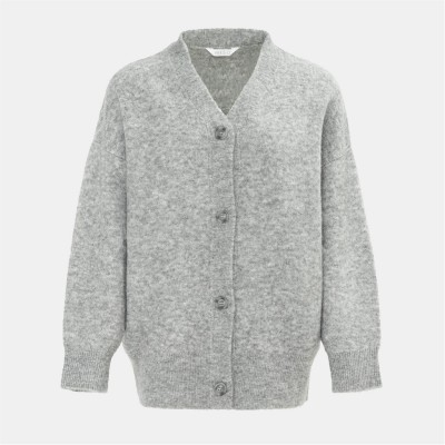 жилетка,дамски,плетени,дрехи,miso,knit,v,neck,button,cardigan,women,grey