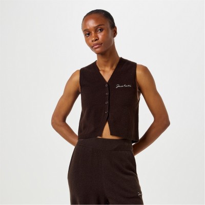 елек,дамски,плетени,дрехи,jack,wills,knit,waistcoat,ld44,cocoa
