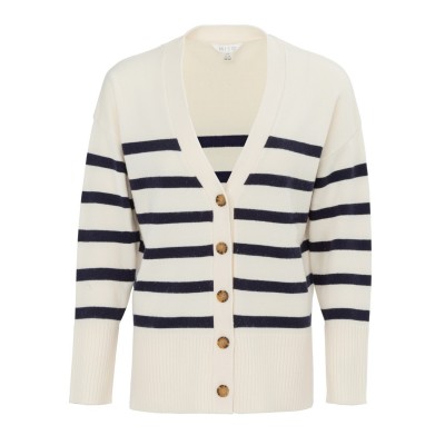 жилетка,дамски,плетени,дрехи,miso,v,neck,cuff,stripe,cardigan,black,white