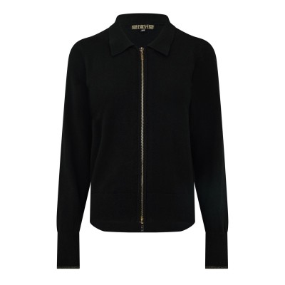 жилетка,дамски,плетени,дрехи,biba,biba,zip,up,cardigan,black