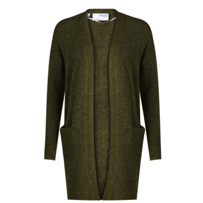жилетка,дамски,плетени,дрехи,selected,femme,lulu,cardigan,dusky,green