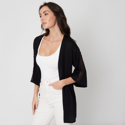 жилетка,дамски,плетени,дрехи,be,you,lace,detail,cardigan,black