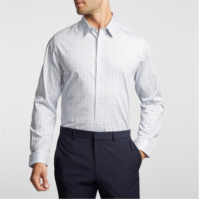 мъжки,ризи,ted,baker,ivins,slim,fit,polka,dot,shirt,navy