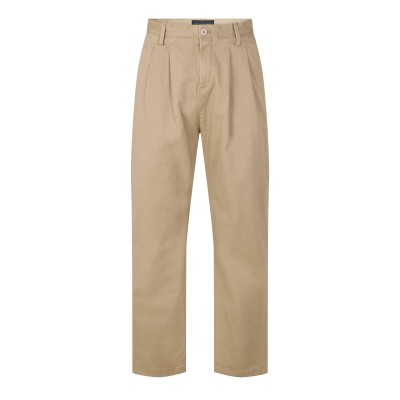 timberland,twill,plead,trouser,mens,beige