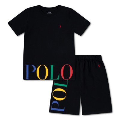 комплект,детски,3/4,панталони,детски,облекла,polo,ralph,lauren,polo,lgo,lounge,set,jn00,polo,black,g9o