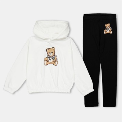 детски,3/4,панталони,moschino,kids',italian,made,bold,graphics,clothing,set,wht,black,83933