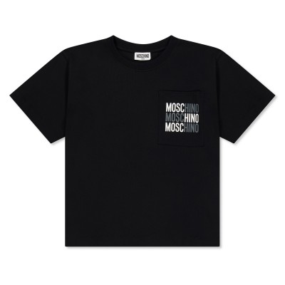 тениска,детски,3/4,панталони,moschino,kids',t,shirt,and,shorts,set,black,60100