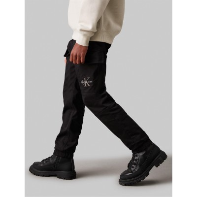 calvin,klein,jeans,kids,cargo,trouser,ck,black,beh