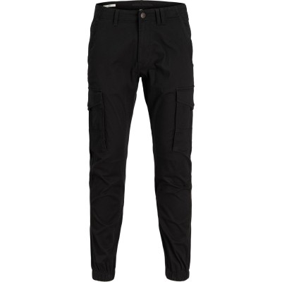 панталони,мъжки,панталони,jack,and,jones,slim,stretch,cuffed,cargo,pants,black