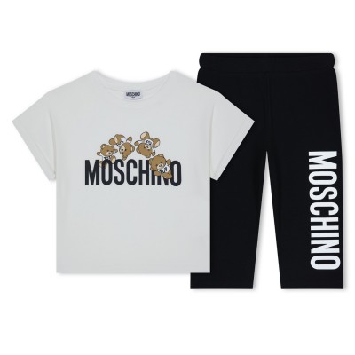 юношески,комплект,детски,облекла,moschino,leggings,set,juniors,wht,blk,81214