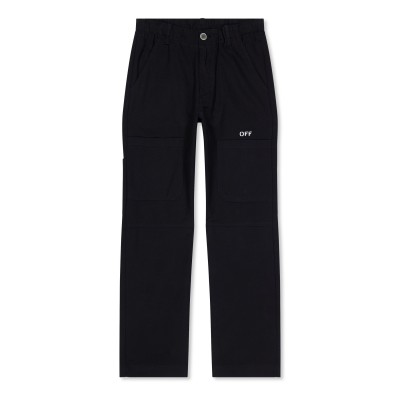 детски,панталони,off,white,unisex,kids,logo,relaxed,cargo,trousers,black,1001