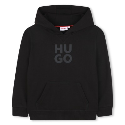 юношески,суичър,детски,облекла,hugo,logo,hoodie,juniors,black,09b