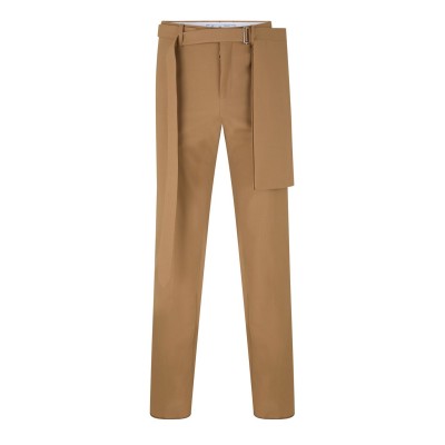 панталони,мъжки,панталони,тип,чино,off,white,men's,belt,waist,slim,fit,trousers,camel