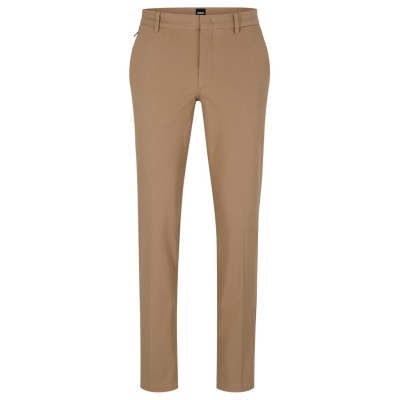 панталони,мъжки,панталони,тип,чино,boss,men's,hbb,kato,sustainable,organic,cotton,trousers,open,beige