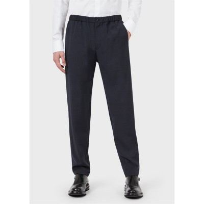панталони,мъжки,панталони,тип,чино,emporio,armani,straight,leg,trousers,navy,blue