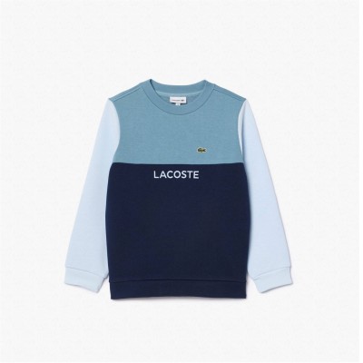 детски,пуловер,детски,облекла,lacoste,block,crew,neck,jumper,childrens,blue,multi,hji