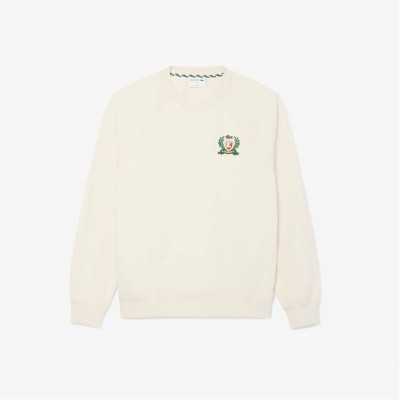 блуза,облекла,на,разпродажба,мъжки,ежедневни,облекла,мъжки,горнища,с,качулка,lacoste,men's,crest,crew,sweatshirt,white,xfj