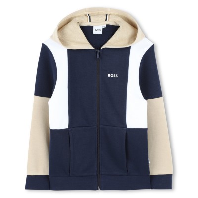 суичър,boss,kids',colour,block,zip,hoodie,navy,849