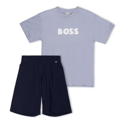 тениска,детски,3/4,панталони,boss,kids,t,shirt,set,navy