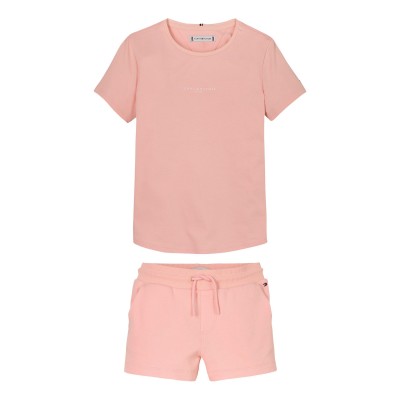 тениска,tommy,hilfiger,kids,t,shirt,and,shorts,set,coral,ice,tkz