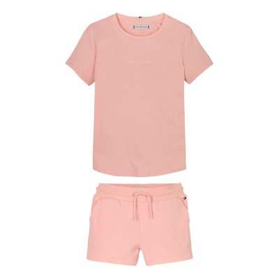 комплект,tommy,hilfiger,mini,corp,set,tee,+,short,coral,ice,tkz