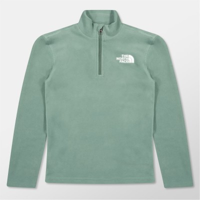 промоция,на,зимни,облекла,детски,полари,детски,3/4,панталони,the,north,face,kids',quarter,zip,fleece,green