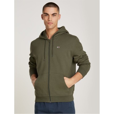 суичър,мъжки,ежедневни,облекла,мъжки,горнища,с,качулка,tommy,jeans,original,flag,basic,zip,hoodie,fatigue,green