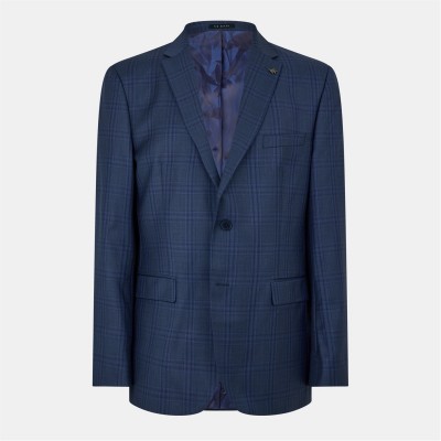 яке,ted,baker,men's,check,regular,suit,jacket,dark,blue