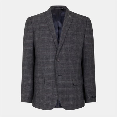 яке,ted,baker,men's,heritage,check,suit,jacket,grey