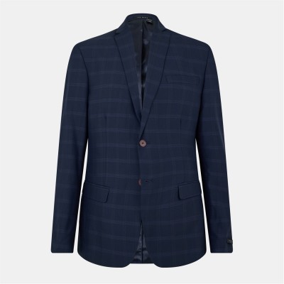 яке,ted,baker,men's,rust,check,suit,jacket,navy