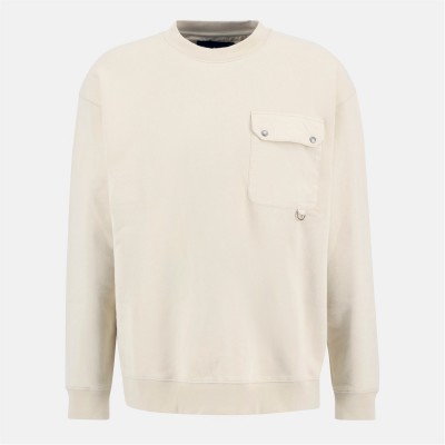 блуза,облекла,на,разпродажба,мъжки,ежедневни,облекла,мъжки,горнища,с,качулка,barbour,leazes,crew,sweatshirt,ecru,be11