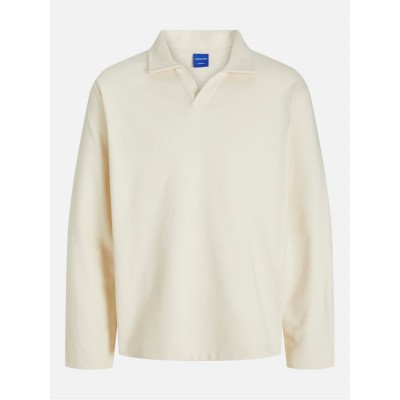 блуза,облекла,на,разпродажба,мъжки,блузи,jack,and,jones,men's,split,neck,sweat,crew,sweatshirt,antique,white