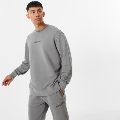 блуза,зимни,аксесоари,jack,wills,jacquard,crew,sweatshirt,washed,khaki