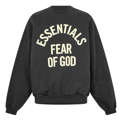 блуза,облекла,на,разпродажба,мъжки,ежедневни,облекла,мъжки,горнища,с,качулка,fear,of,god,essentials,men's,crew,sweatshirt,black