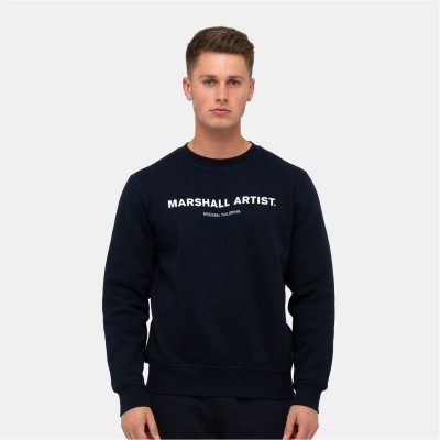 блуза,мъжки,блузи,marshall,artist,artist,stampa,crewneck,sweatshirt,navy
