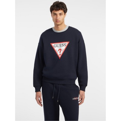 блуза,мъжки,ежедневни,облекла,мъжки,горнища,с,качулка,guess,guess,jeans,oversized,iconic,sweatshirt,ocean,a71w