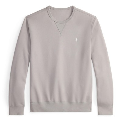 блуза,мъжки,горнища,с,качулка,polo,ralph,lauren,logo,crew,neck,tech,sweatshirt,soft,grey
