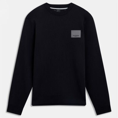 блуза,облекла,на,разпродажба,мъжки,блузи,ted,baker,ted,baker,ls,logo,patch,sweatshirt,black