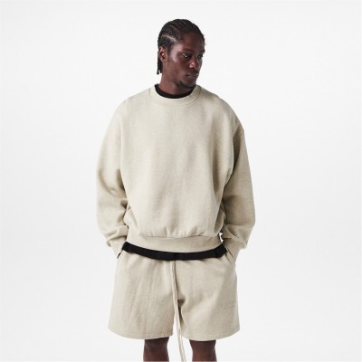 блуза,облекла,на,разпродажба,мъжки,ежедневни,облекла,мъжки,горнища,с,качулка,fear,of,god,essentials,men's,crew,sweater,heather,stone