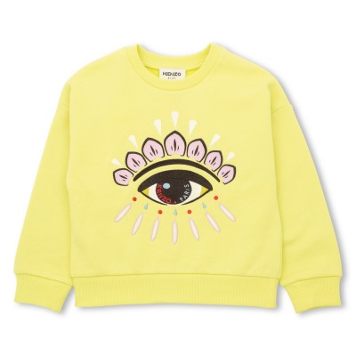 блуза,детски,облекла,kenzo,kids',eye,graphic,crew,sweatshirt,yellow