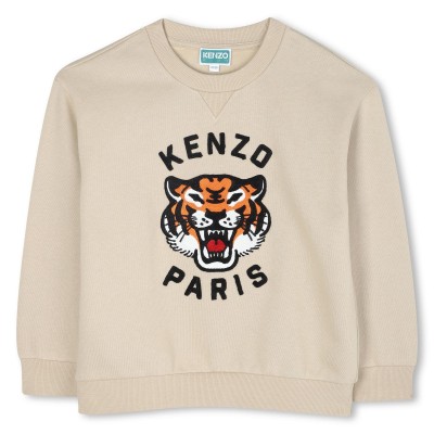 детска,блуза,kenzo,unisex,kids,tiger,embroidered,crew,sweatshirt,beige,249