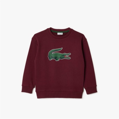 блуза,детски,облекла,lacoste,big,logo,crew,sweatshirt,burgundy,yup