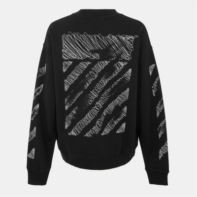 блуза,облекла,на,разпродажба,мъжки,ежедневни,облекла,мъжки,горнища,с,качулка,off,white,men's,scrib,skate,relaxed,fit,crew,sweatshirt,black